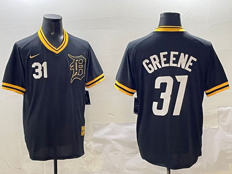 Men Detroit Tigers #31 Greene Black Gold Game 2025 Nike MLB Jersey style 5->detroit tigers->MLB Jersey